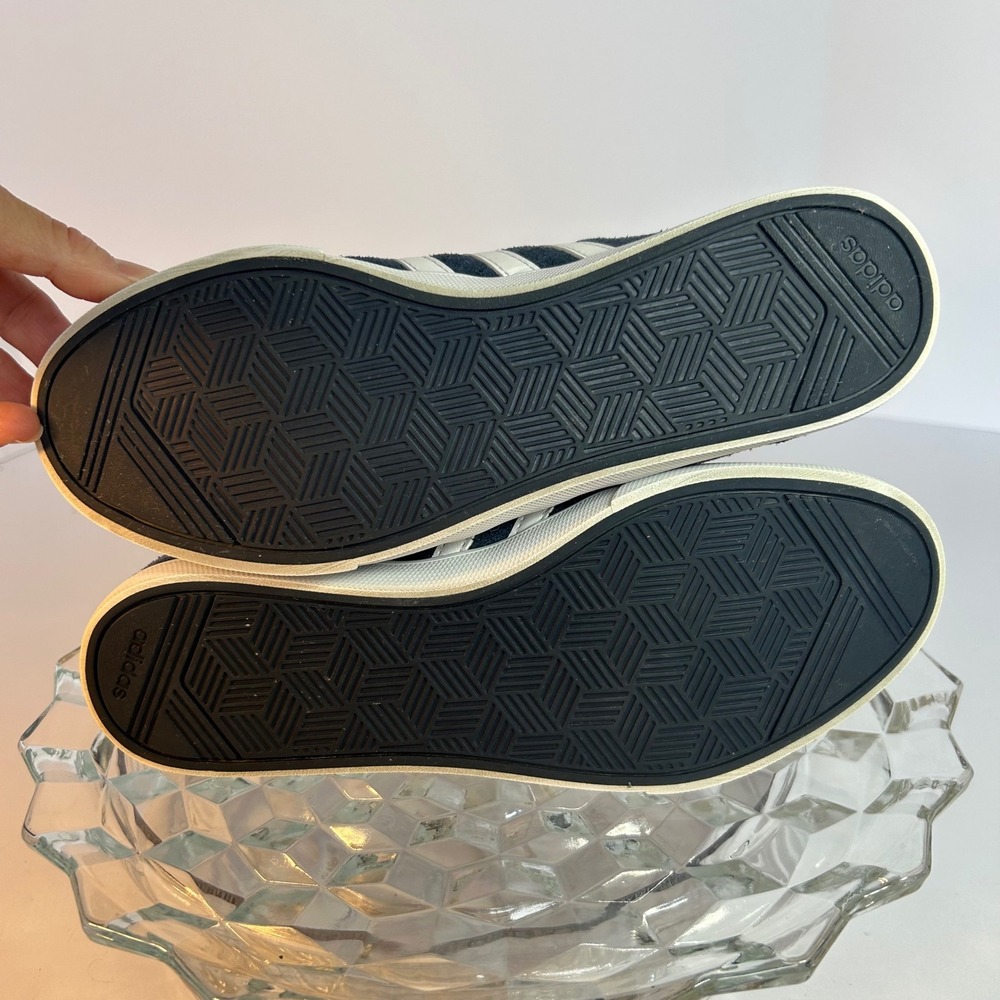 Adidas Court VL‎ Suede Blue White Striped Casual Shoes Sneakers Womens - Picture 4 of 7
